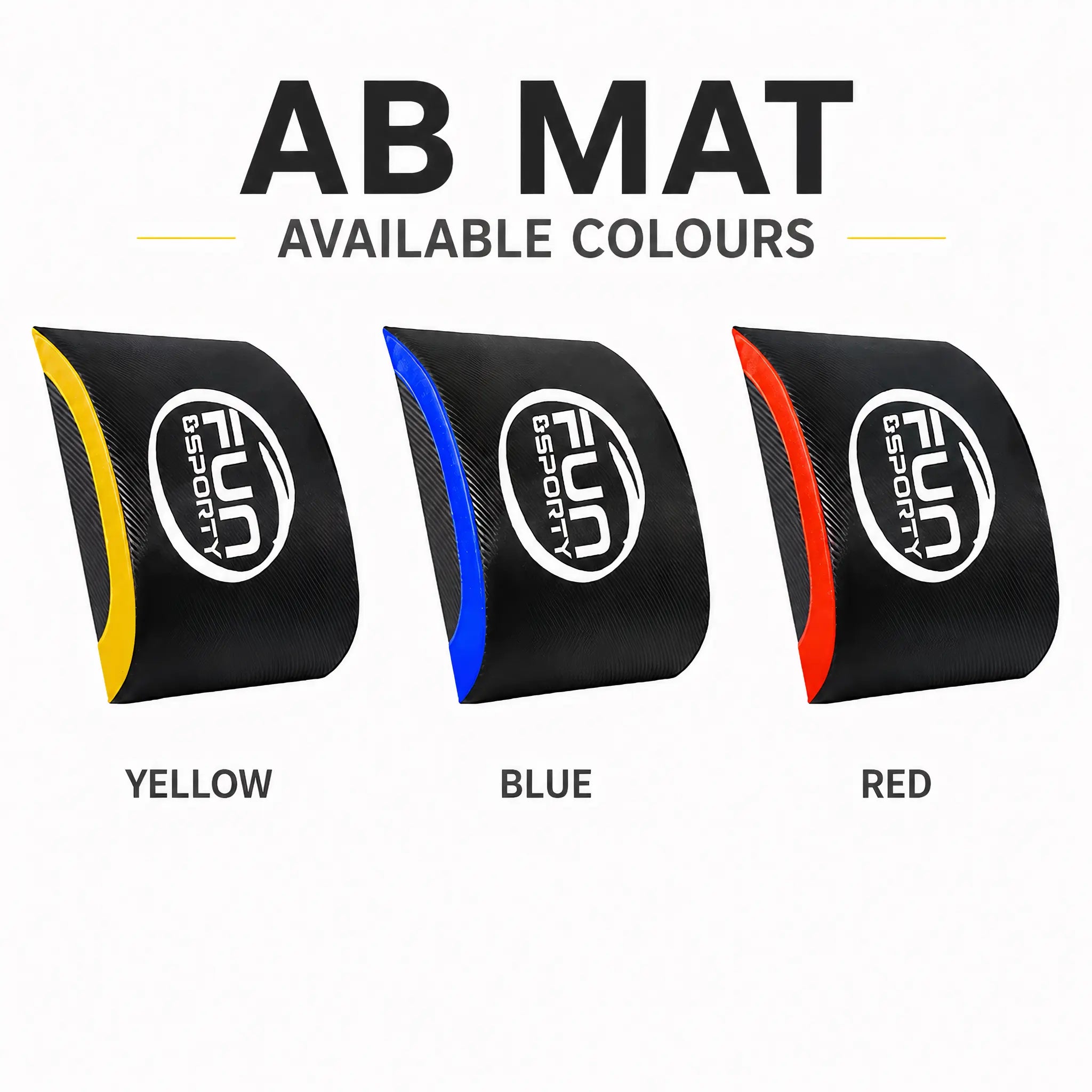 Ab mat available in yellow, blue and red colour options