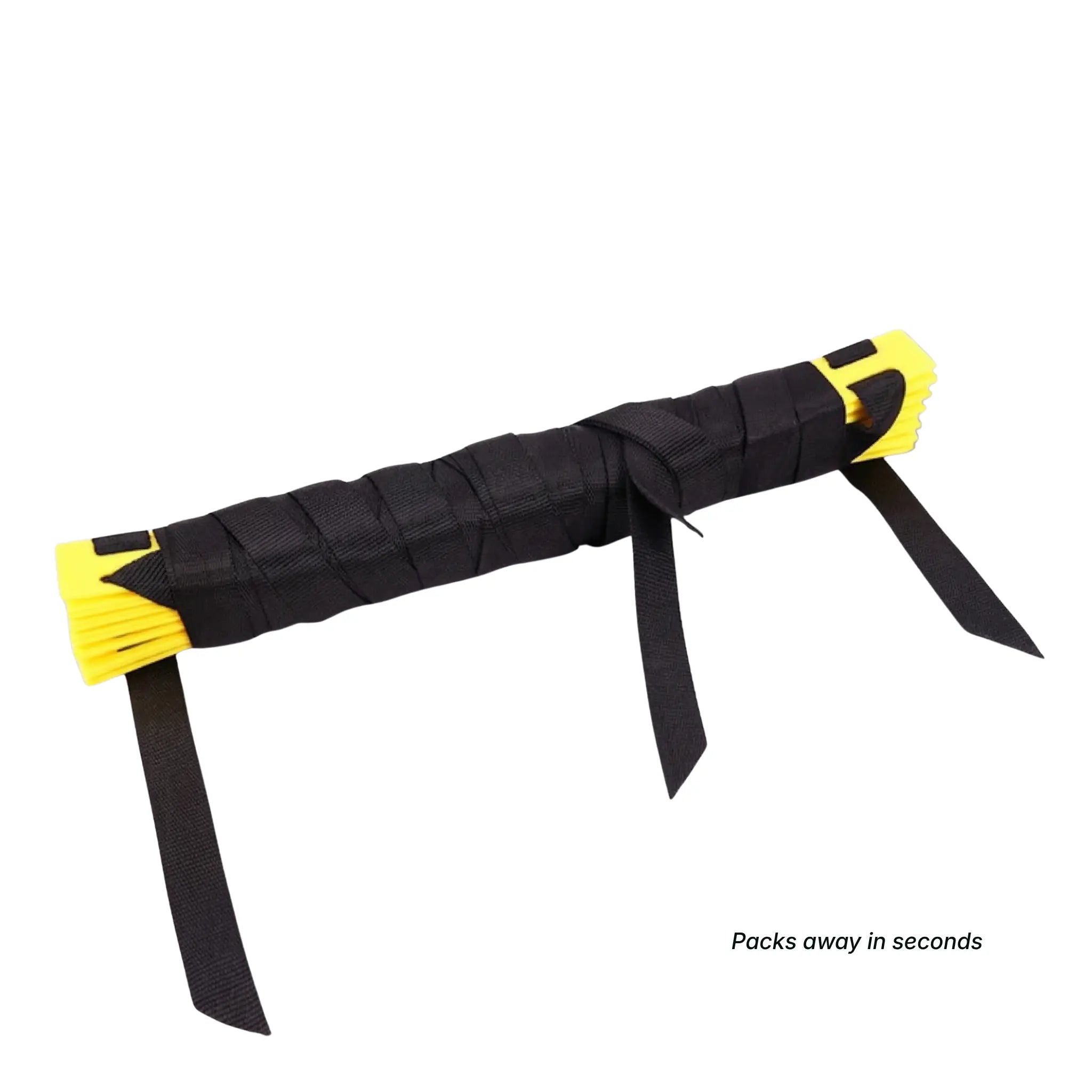 Agility ladder rolled up compact for storage and transport