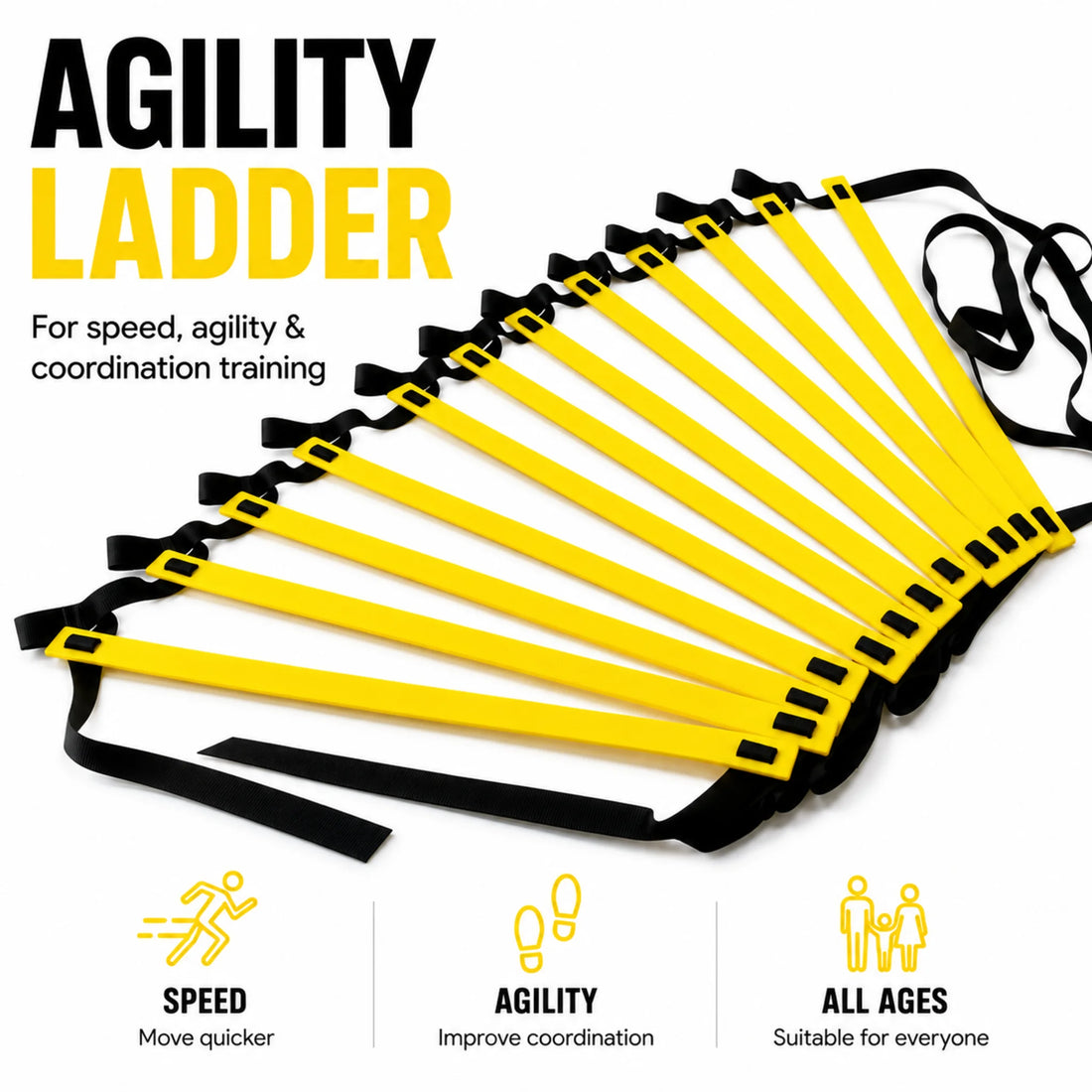 Agility ladder for speed, agility and coordination training