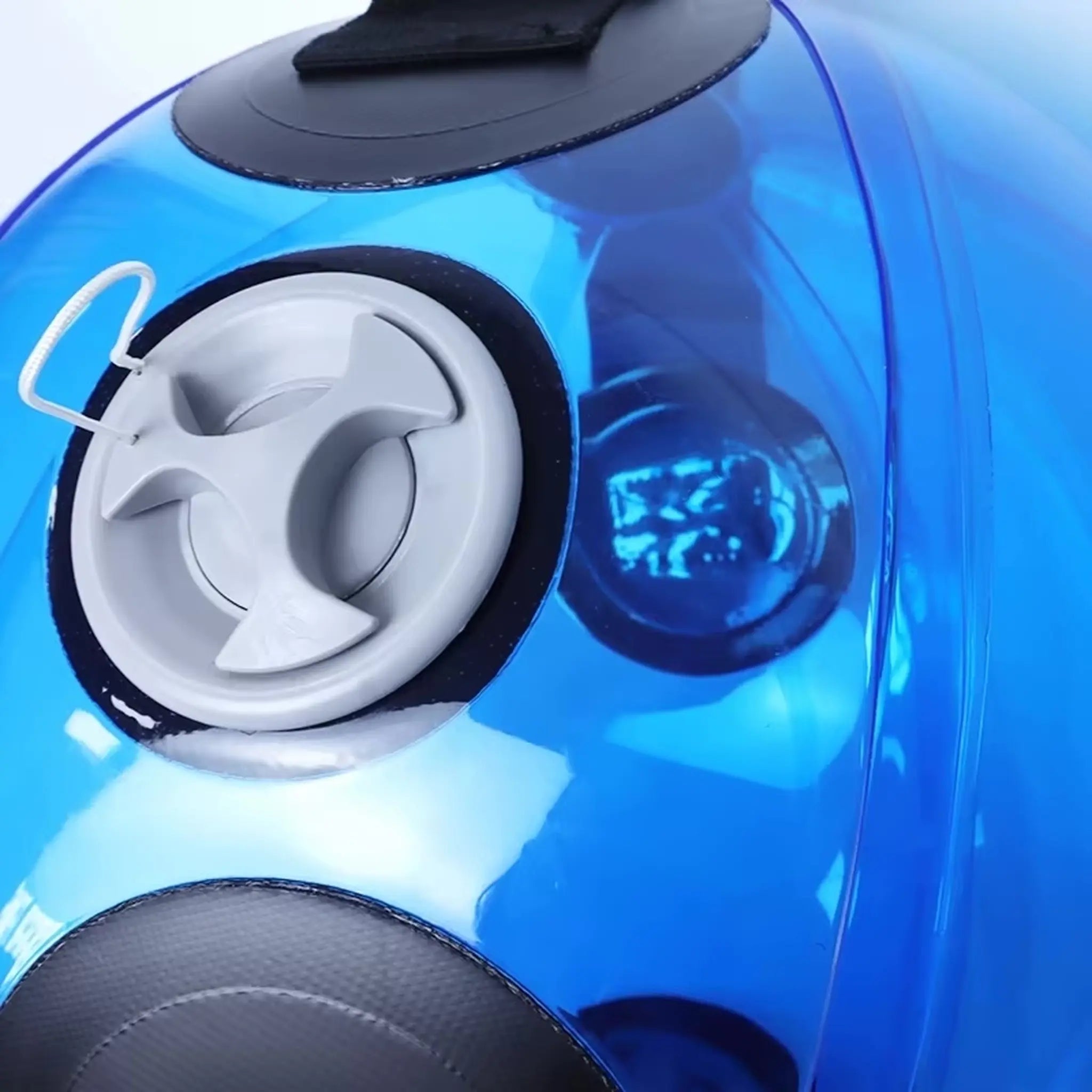 Close-up of aqua ball water fill valve and internal water chamber