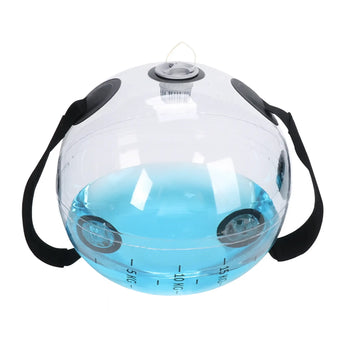 Water-filled aqua ball medicine ball with dual handles and adjustable load