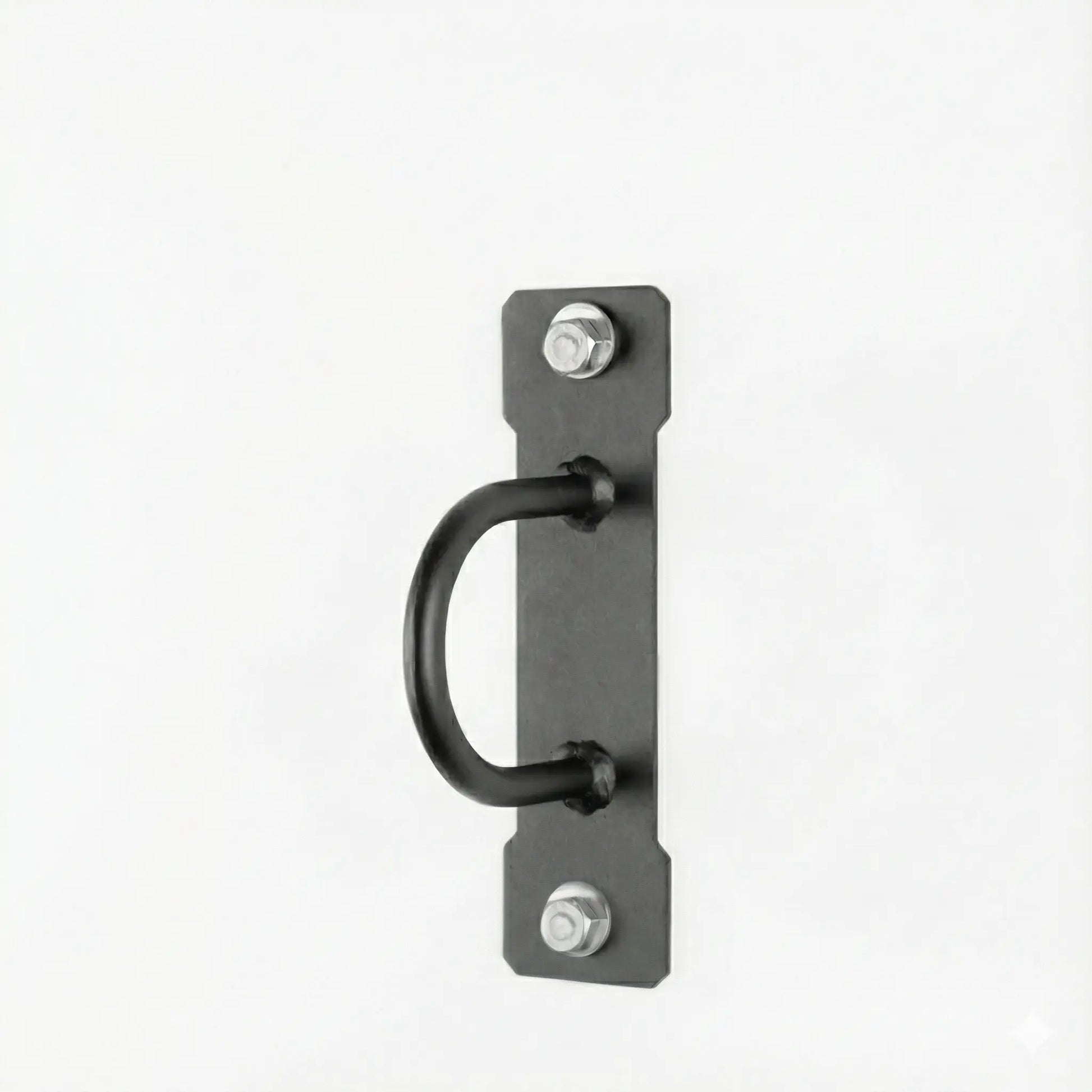 Steel battle rope anchor bracket for rack mounting.
