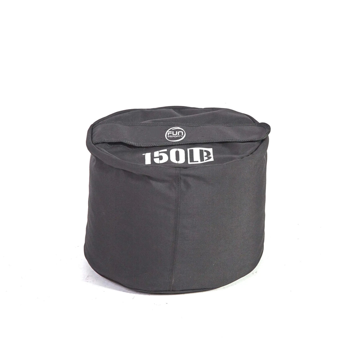 Exercise sandbag empty and unfilled with weight capacity marking