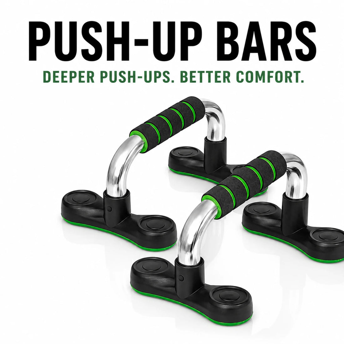 Pro Push-Up Bars with sloped handles and non-slip base