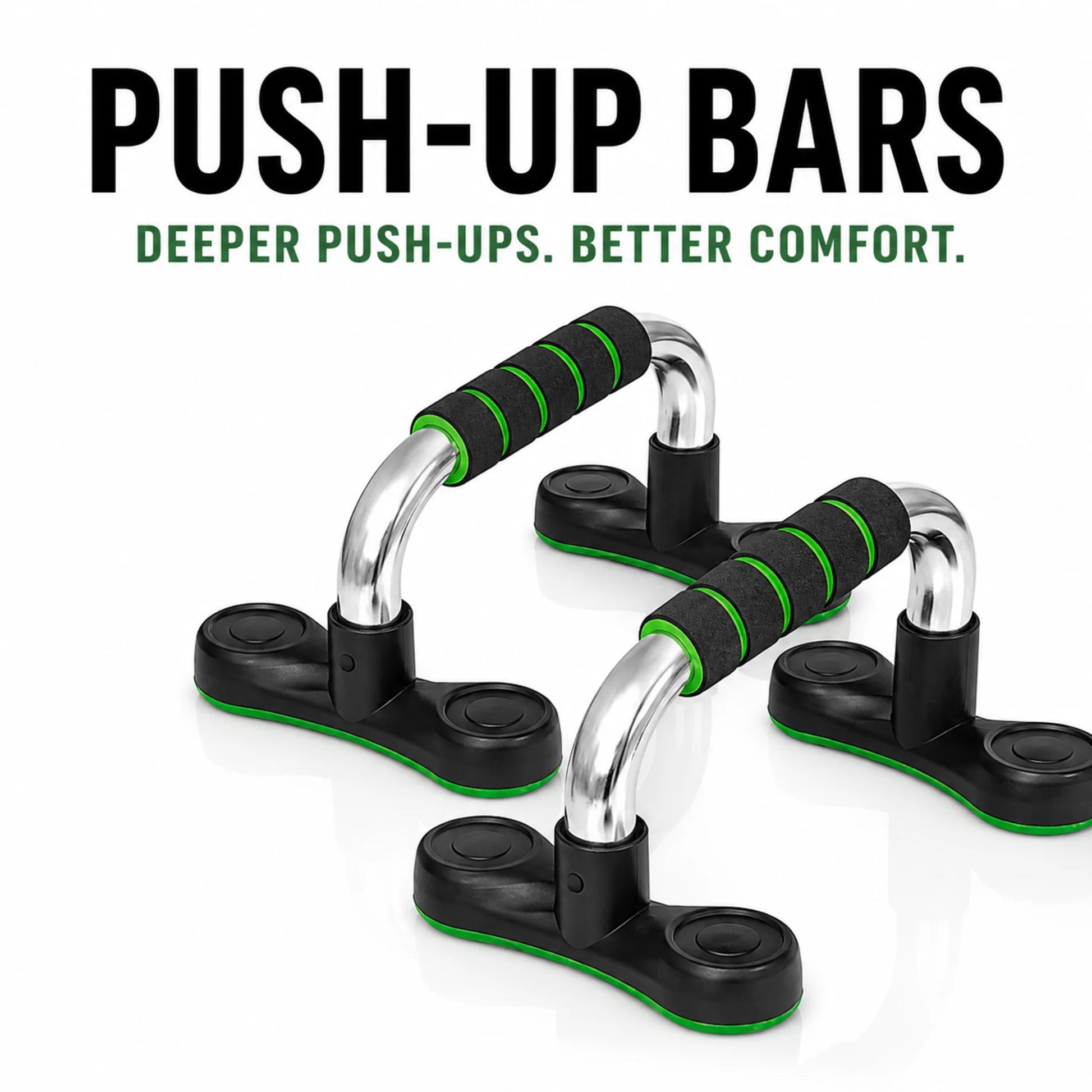 Pro Push-Up Bars with sloped handles and non-slip base