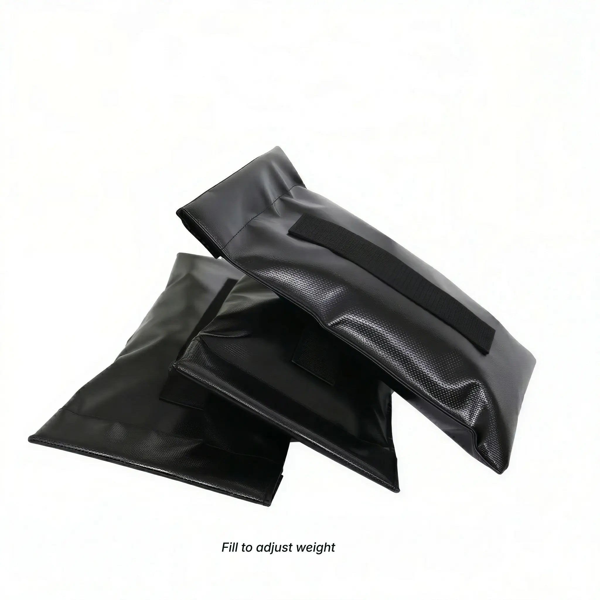 Three fillable weight bags for sand drag sled