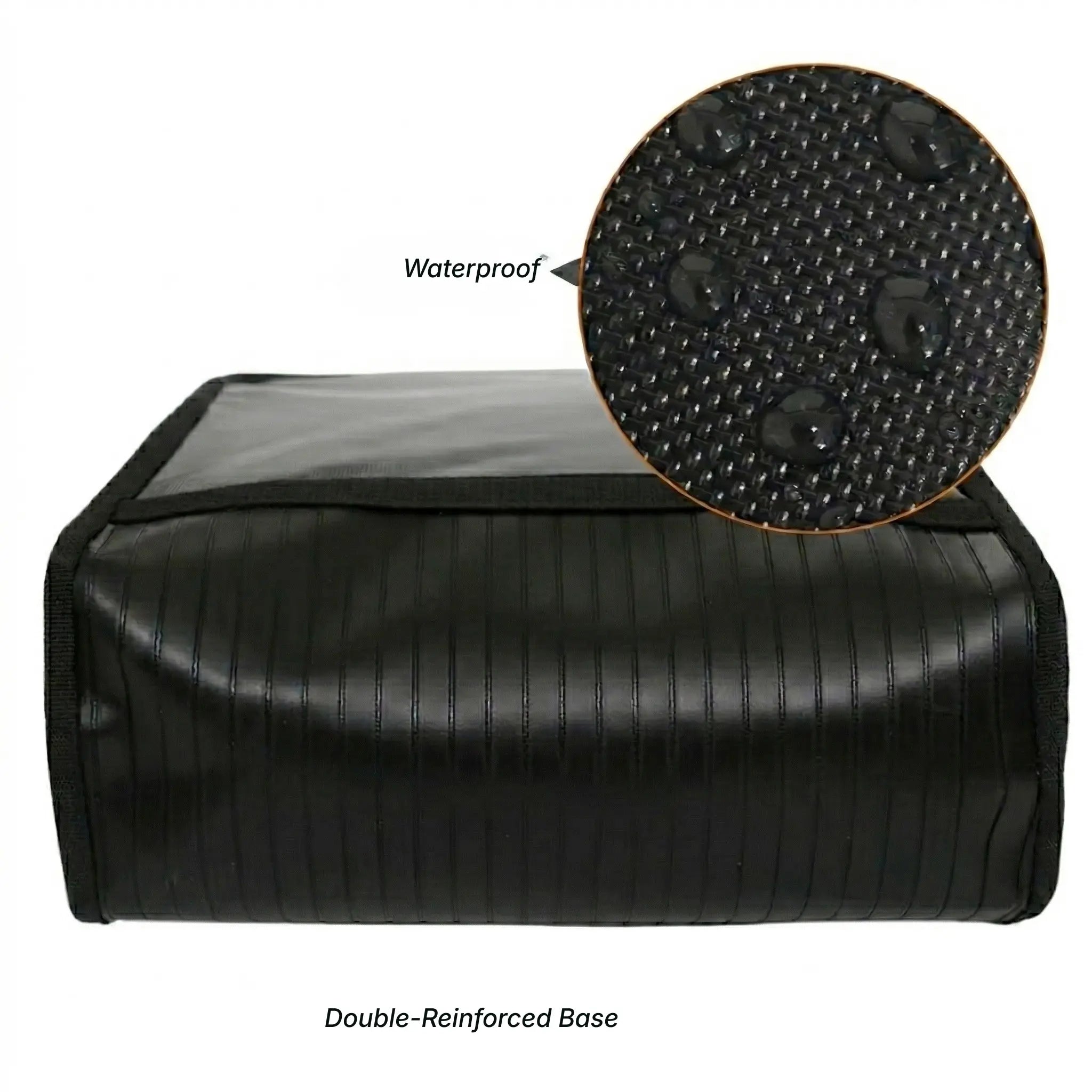 Close-up of double-reinforced waterproof base on sand drag sled