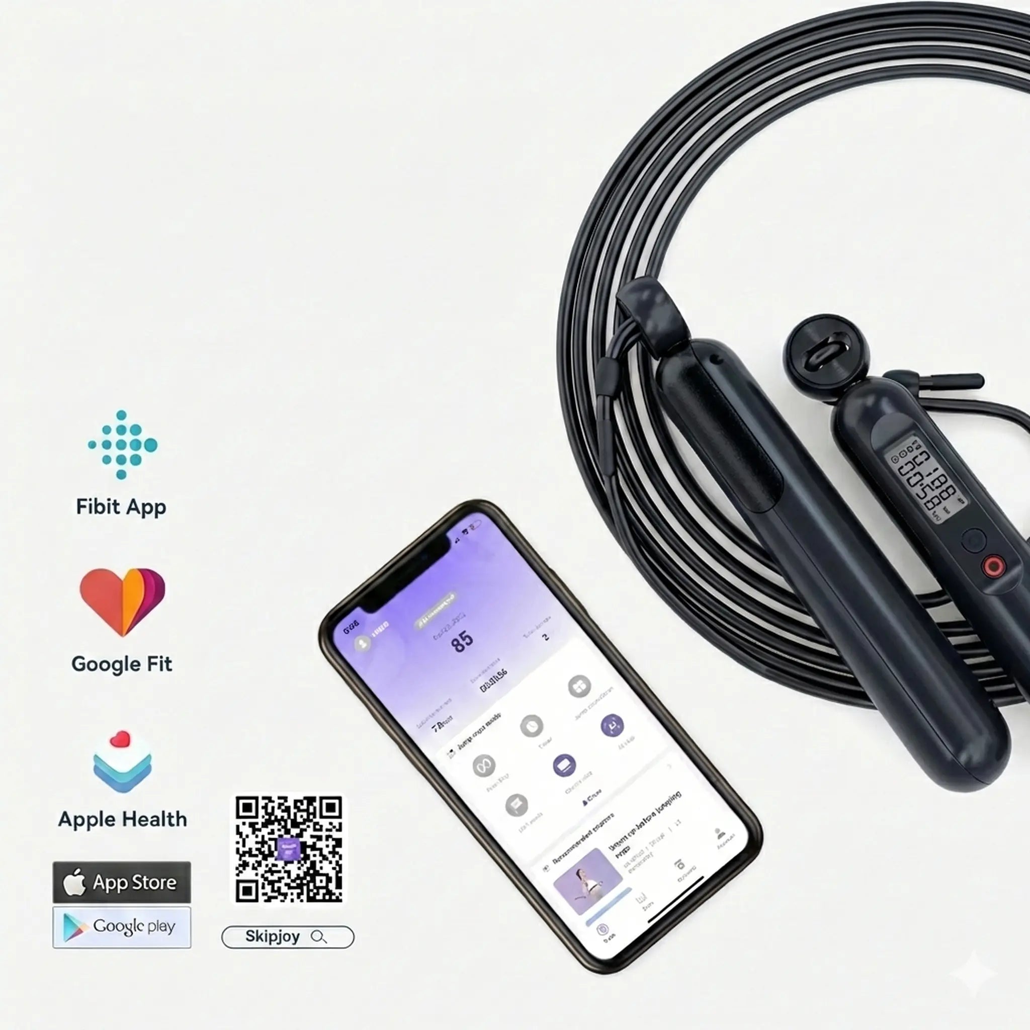 Smart jump rope app with workout tracking and health app integration

