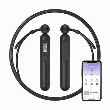 Smart digital jump rope with LCD counter and adjustable rope