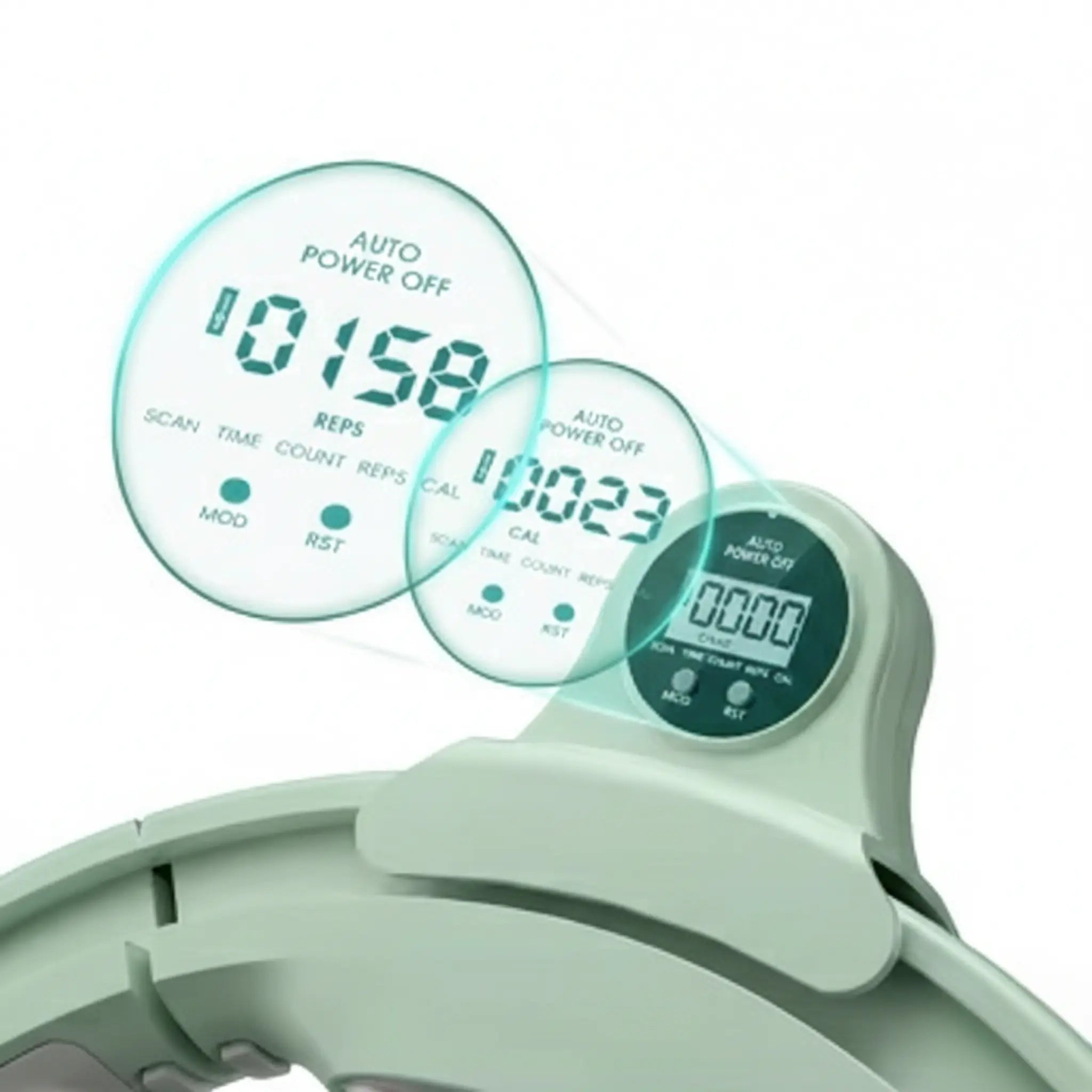 Built-in digital counter on smart weighted hula hoop tracking rotations