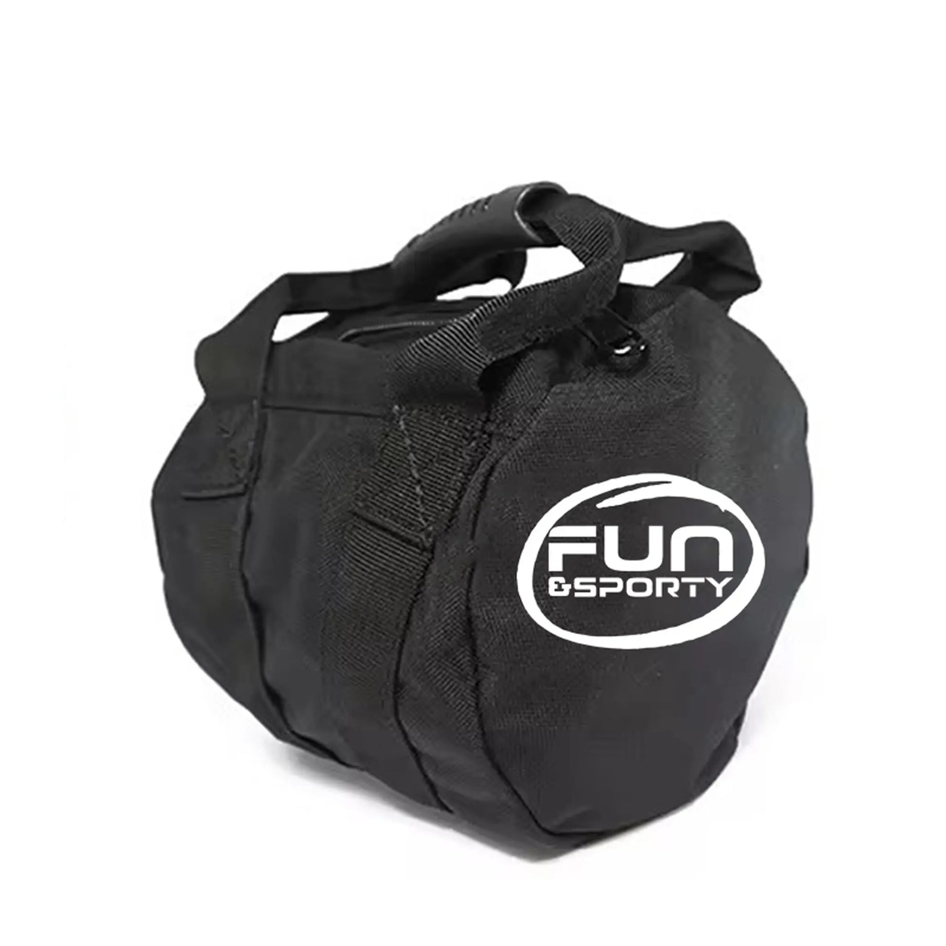 Throwing sandbag with reinforced handles on white background