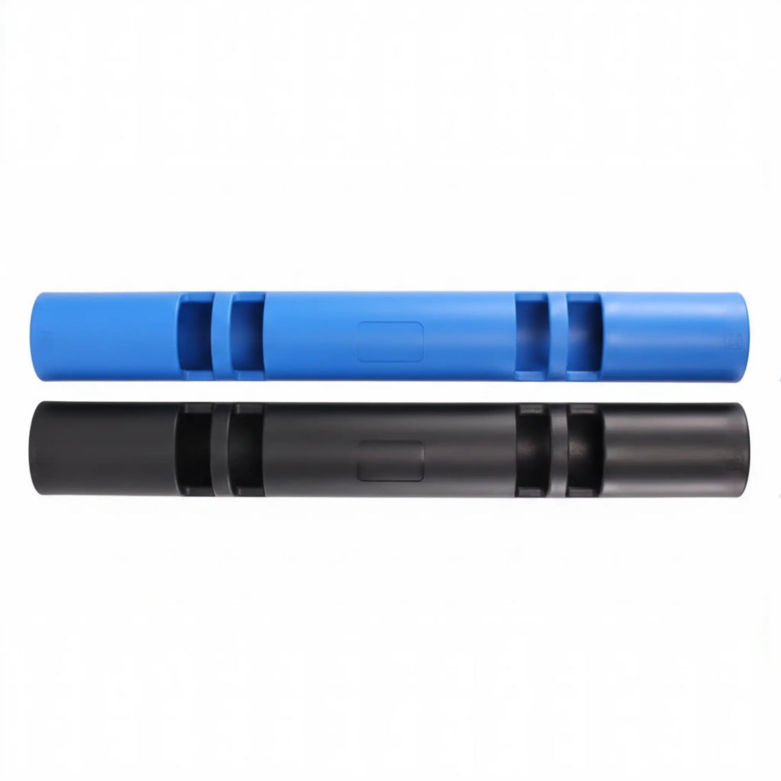 Functional training log with long cylindrical shape and integrated grip cut-outs